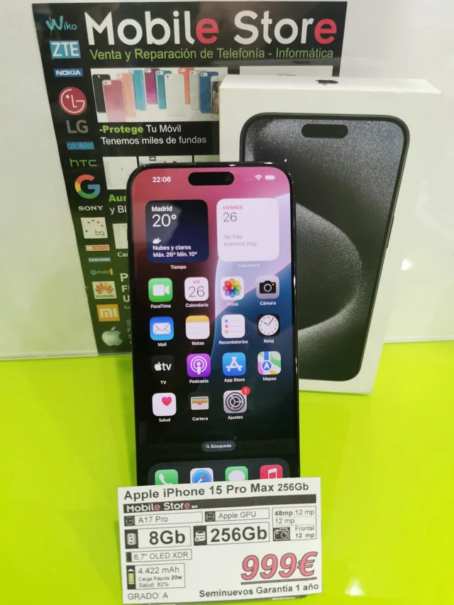 Apple iPhone 15 Pro Max 256GB Azul