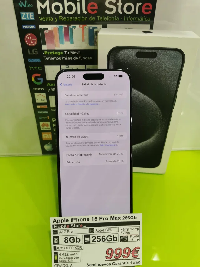 Apple iPhone 15 Pro Max 256GB Azul - Imagen 2