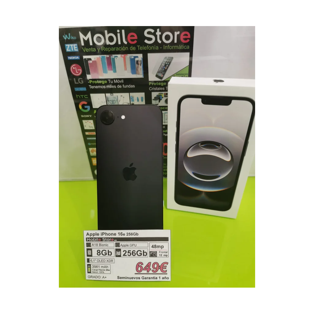 Apple iPhone 16e 256GB Negro