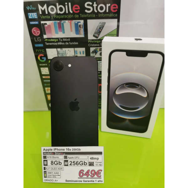 Apple iPhone 16e 256GB Negro