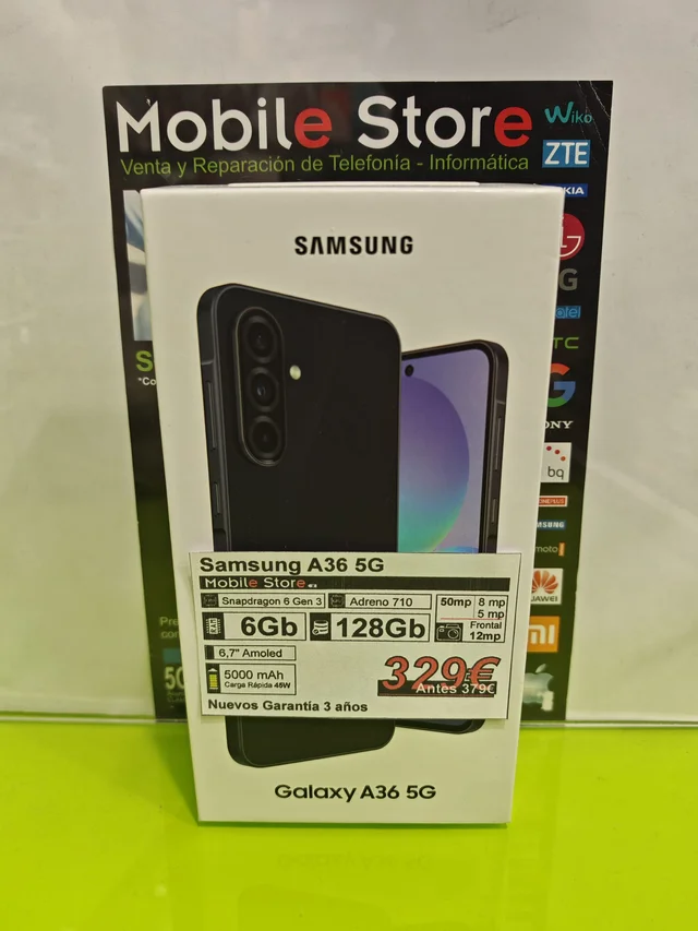 SAMSUNG A36 5G 6GB/128GB Negro