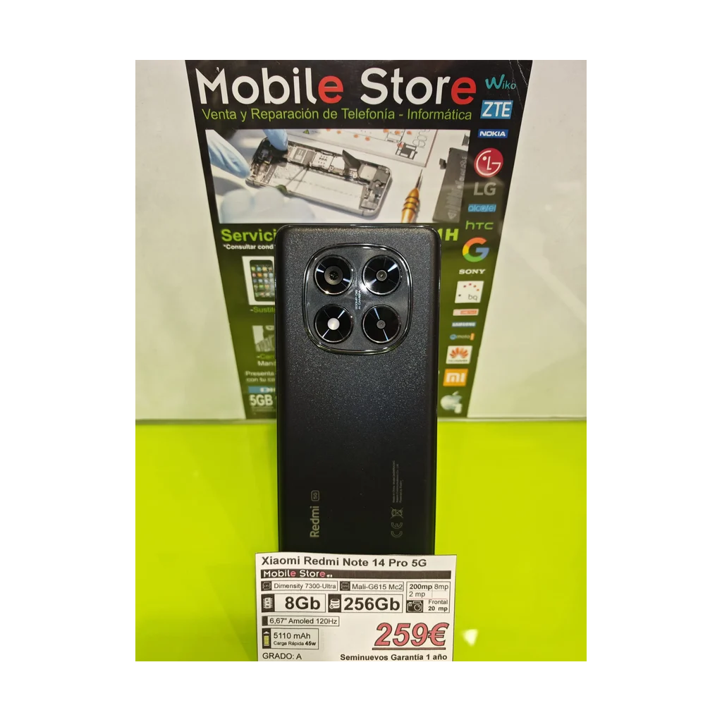 Xiaomi Redmi Note 14 Pro 5G 256GB Negro