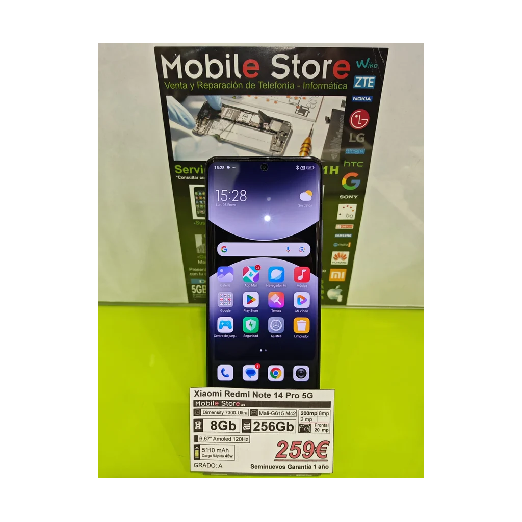 Xiaomi Redmi Note 14 Pro 5G 256GB Negro