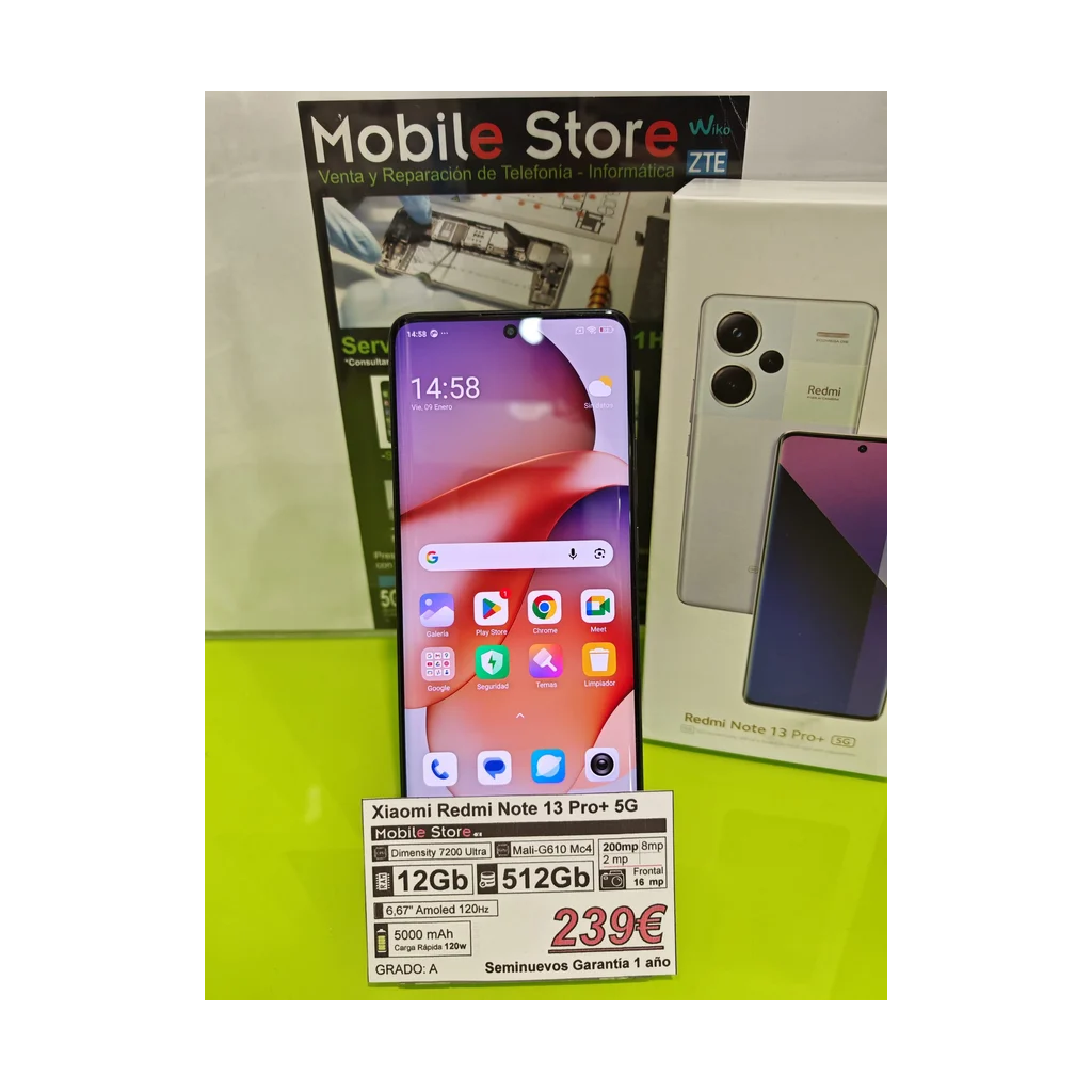 Xiaomi Redmi Note 13 Pro+ 512GB negro