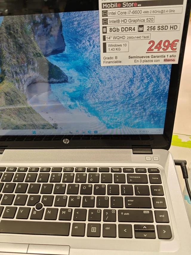 HP Elitebook 840 G3 i7-6600 8GB 256GB 14 WQHD