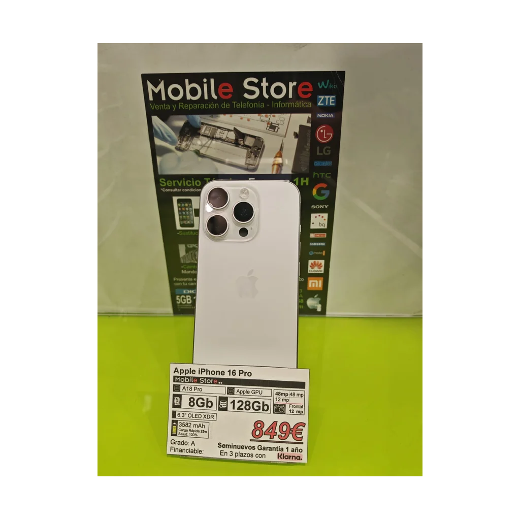 Apple iPhone 16 Pro 128GB Blanco