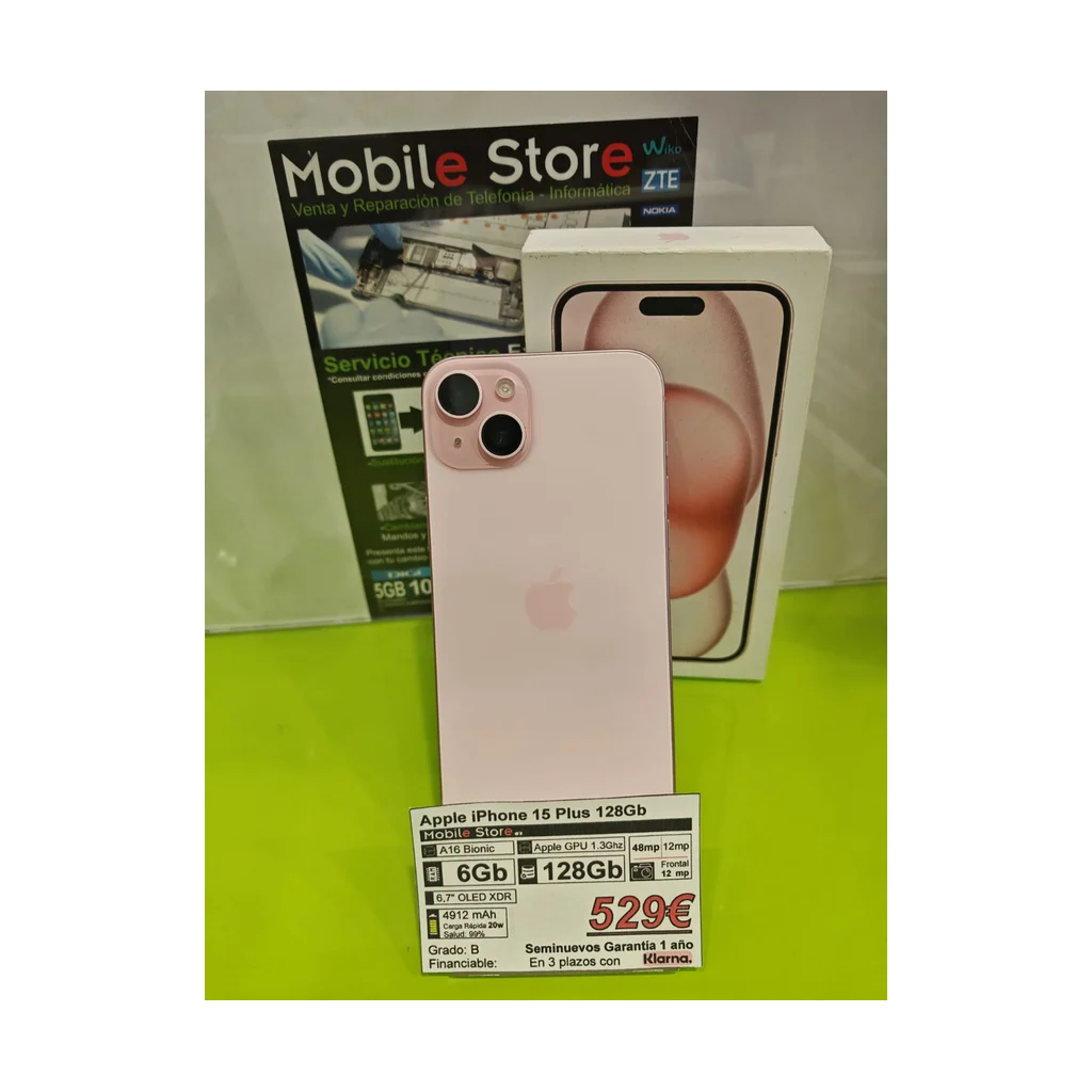 Apple iPhone 15 Plus 128GB Rosa