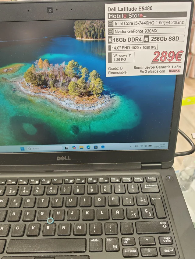 Dell Latitude E5480 i5-7440HQ 16GB 256GB 14"