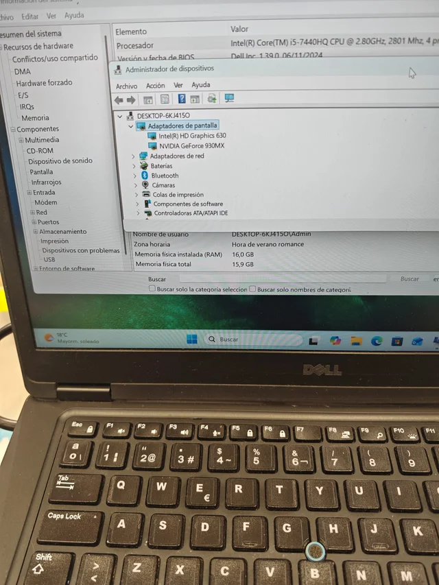 Dell Latitude E5480 i5-7440HQ 16GB 256GB 14"