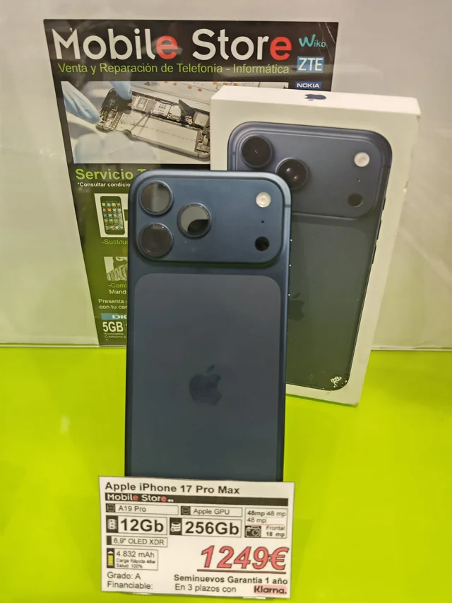 Apple iPhone 17 Pro Max 256GB Azul