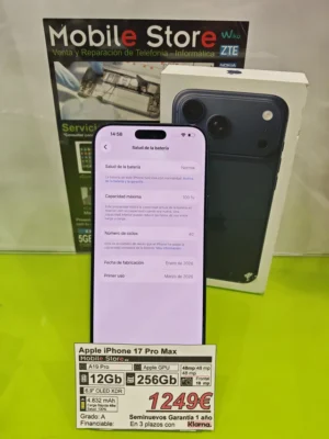 Apple iPhone 17 Pro Max 256GB Azul: imagen 3