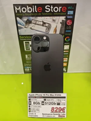 Apple iPhone 15 Pro Max 512GB Gris: imagen 1