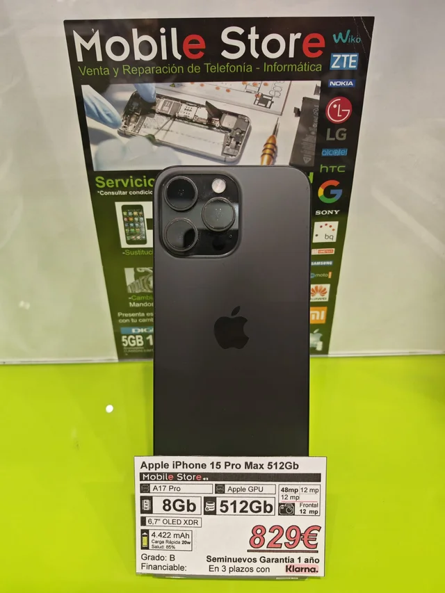 Apple iPhone 15 Pro Max 512GB Gris