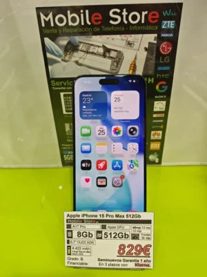 Apple iPhone 15 Pro Max 512GB Gris: imagen 3