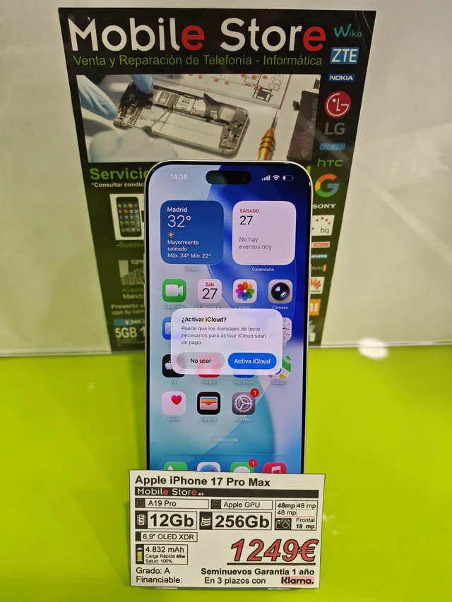 Apple iPhone 17 Pro Max 256GB Blanco