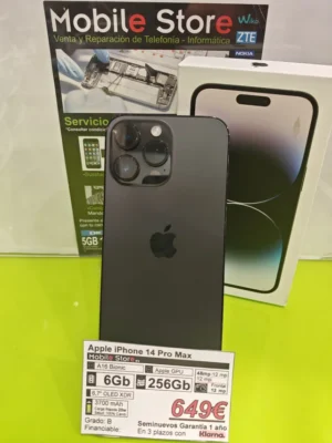 Apple iPhone 14 Pro Max 256GB Negro: imagen 1