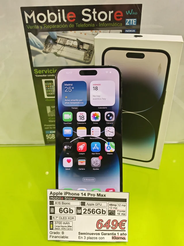 Apple iPhone 14 Pro Max 256GB Negro