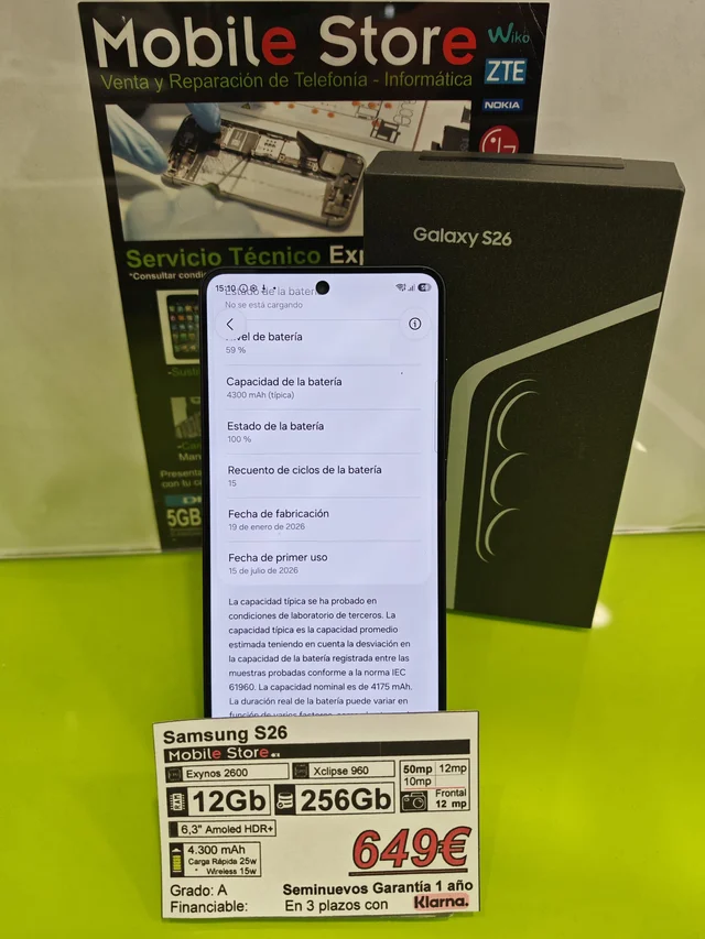 Samsung S26 256GB Negro