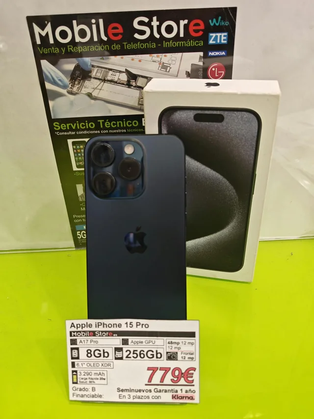 Apple iPhone 15 Pro 256GB Azul Marino