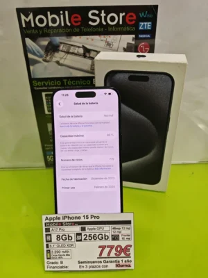 Apple iPhone 15 Pro 256GB Azul Marino: imagen 3