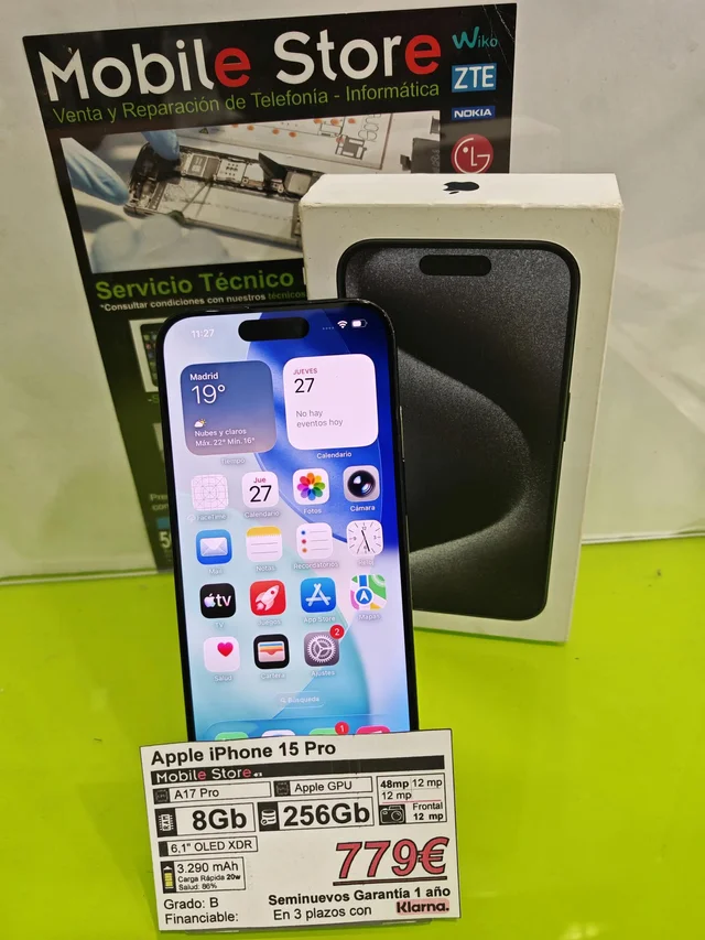 Apple iPhone 15 Pro 256GB Azul Marino